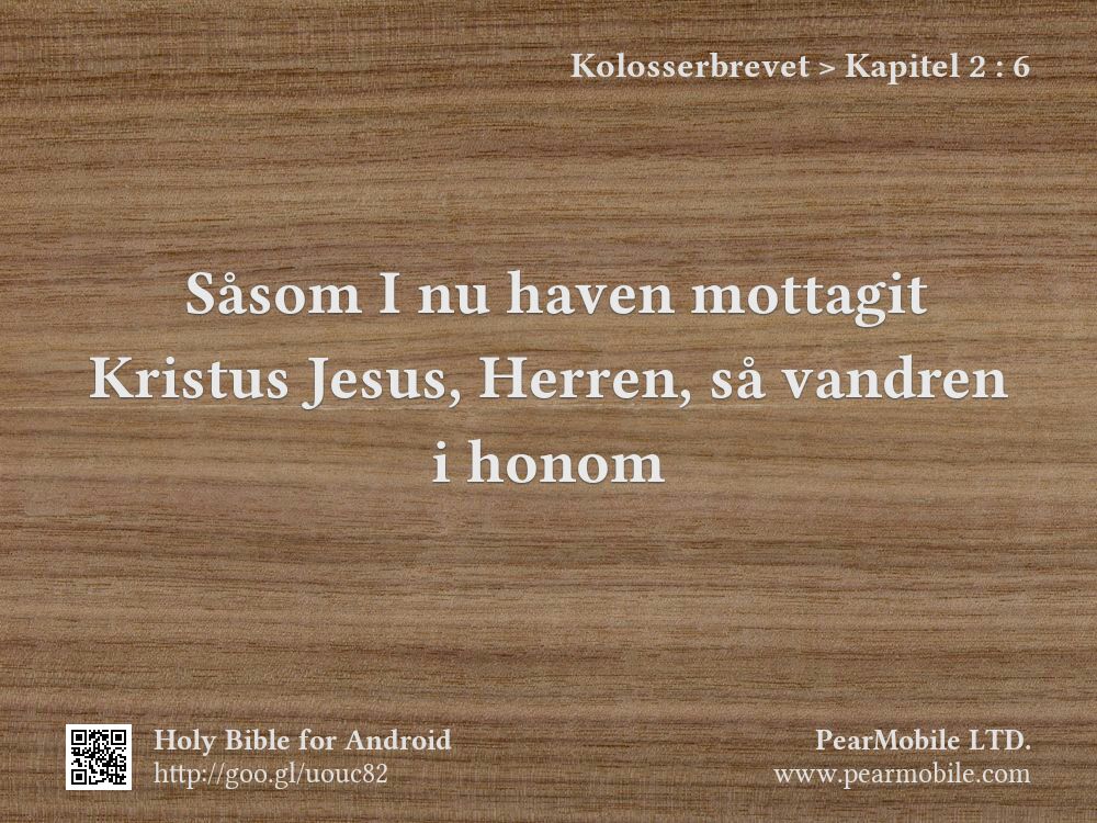 Kolosserbrevet, Kapitel 2:6